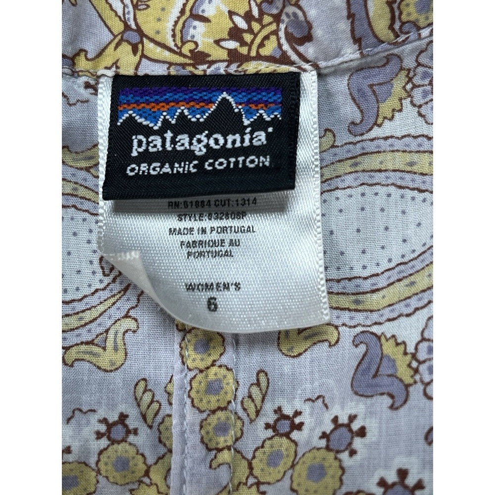 Vintage Patagonia Shirt Womens 6 Multicolored Geometric Short Sleeve Comfort - Picture 6 of 7